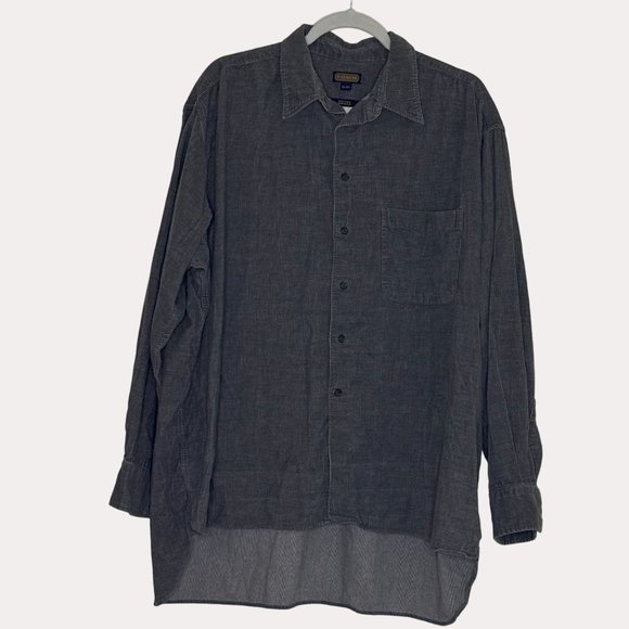 Coach Shirts Coach Mens Corduroy Button Down Shirt Gray Xl 7 12 Bv